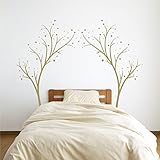 Large Star Tree Vinyl Decal - Decor Wall Sticker for Baby Nursery or Kids Room Home Design Transfer 