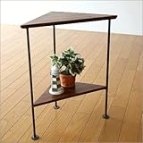 コーナーラック 木製 アイアン 三角 コーナー棚 シーシャムコーナーラック [kan4304]