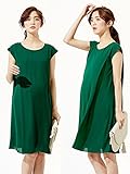 Angeliebe エンジェリーベ マタニティ ワンピース 授乳口付き タックフレンチスリーブ 2WAY ワンピ 妊婦服 産前 産後 S ～ M グリーン 22006 22006101