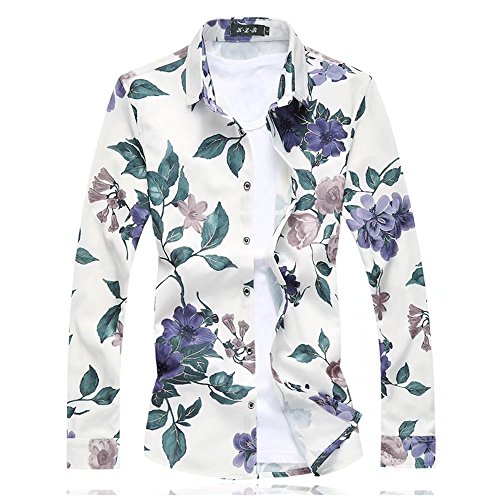 Mua Eleitchtee 長袖シャツ メンズ カジュアルシャツ 花柄 アロハ