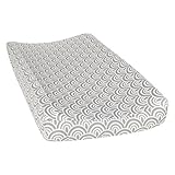 Trend Lab Art Deco Scallop Changing Pad Cover Gray/White [並行輸入品]