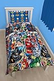Character World Justice League Invincible Single Rotary Duvet Set [並行輸入品]
