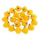 KINGSEVEN Lovely Hot Safety Duck Bath Toy Organizer Ideal Baby Gift for Babies Rubber Ducks(18pcs) [