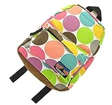 イエローフェイス(YellowFace) キッズ リュック キャンパス 生地 パステルビッグドット柄 ( 1歳 2歳 3歳位 ) コットン 100% 【ラッピング無料】