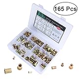 OUNONA ナットセット リベットナット 亜鉛メッキ炭素鋼リベットナット ねじ込みインサートナッツキット 収納ボックス付き（M3 M4 M5 M6 M8 M10 M12）