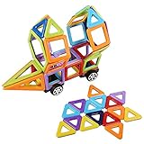 磁気おもちゃ 磁石ブロック キッズ 車輪付き 人気 積み木 マグネットおもちゃ 立体パズル オモチャ 玩具 (72件套)