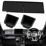 KICARYAJP アトレー S700系 S700V S700W S710V S710W型 令和3年－助手席側 運転席側 滑り止めマット ドリンクホルダーマット 収納 ブラック 小物