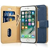 Labato iphone8 ケース iphone7 ケース 手帳型 アイフォン7 アイフォン8 ケース 軽量 手帳 人気 PUレザー カード収納 スタンド マグネット式 スマホケース (lbt-IP7-17D44, ディープブルー)