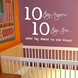 Pop Decors WL-0166-Va Inspirational Quote Wall Decal 10 Tiny Fingers [並行輸入品]