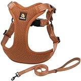 BELLA & PAL 犬 ハーネス 犬用 リードセット リード付き はーねす 小型犬 超小型犬 中型犬 大型犬 引っ張り防止 通気性 老犬介護 歩行補助用 しつけ用 調節可能 反射材料 (モカ, L)