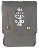 tenacitee Keep Calm andキルトキャンバスのフィールドバッグ One Size グレー 10034z25