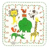 シンジカトウ 森の音楽会 タオルチーフ グリーン SKTC129-02