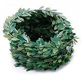 Kangnice 7 M人工リーフ鉄ワイヤRattan Plant Vine Leaves花輪結婚式ホームデコレーション