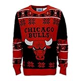NBAシカゴブルズYouth Boys長袖醜いセーター、レッド/ブラック、Medium ( 10 / 12 )