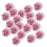 Prettyia 約20個　フラワーヘッド　フラワー　牡丹花　人工シルク　造花　結婚式　パーティー　飾り　手作り　全9色選べる - ピンク