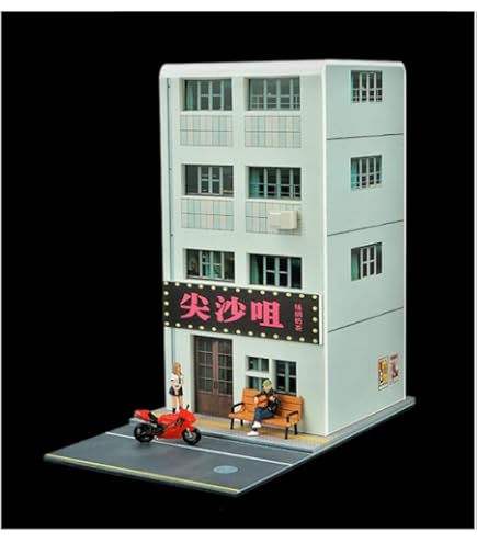 1/24　ガレージ　ジオラマ　ショーケース　LED照明　ミニカー　ショールーム Amazon | 124 143 ミニカー ショーケース LED照明 2色切り替え