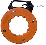 ram-pro spring-steel魚テープリール、with High Impactケース、for Electric or通信ワイヤPuller 100 ft オレンジ 2373