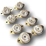 YY） 真空管 ソケット ８個 金色 ９ピン ゴールド 12ax7 ecc83