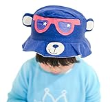 (ビグッド)Bigood 赤ちゃん ベビー 帽子 可愛い ビーチハット 子供 男の子 日よけ UVカット キッズ サファリハット 女の子 保育園 春夏 日焼け クマ 54cm