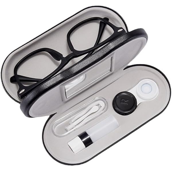 Amazon.co.jp: KENOBEE 2 in 1 メガネケース、ミラーピンセット