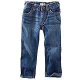 オシュコシュ　OshKosh　ストレート　ジーンズ　ユーズド加工　デニム　パンツ　男女兼用　男の子　女の子　オーバーオール　ジーパン (24M/2T, ユーズドブルー)