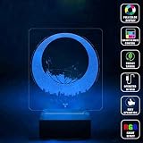 cmlart Destiny Hunter Bladedancer 3dランプ夜間マルチカラー変更RGBリモートコントロールBestギフトNight Light LED家具デスクテーブル照明ホーム装飾