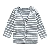 Cutelove　コート　ニットコート　トップス　ストライプ　コンビネーションしやすい　カーディガン　純色　編み物　男の子　女の子　ボーイズ　ガールズ　ベビー　赤ちゃん　幼児　秋　可愛い　暖かい　ファ