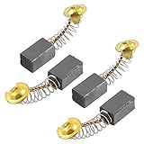 uxcell 7mm x 6mm x 13mmカーボンブラシ　DC電気モーター　4個入り　ブラックシルバートーン真鍮トーン