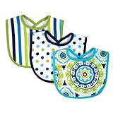 Trend Lab Waverly Solar Flair Bib Set, Blue/Green, 3 Count by Trend Lab