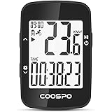 COOSPO サイクルコンピュータ GPS サイコン 無線 サイクリングコンピュータ ワイヤレス 自転車スピードメーター バッテリー内臓 アプリ対応 IPX7級防水 2.3インチディスプレイ Strava同期 速度計