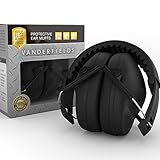 Vanderfields 大人用 防音 イアーマフ 騒音 スポーツ観戦 コンサート 勉強・睡眠等に使用 折りたたみ可能 メンテナンスクリーナー付き ブラック [並行輸入品]