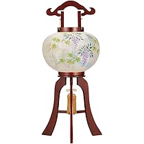 Amazon｜お仏壇のはせがわ 盆提灯 姫行灯10号 藤 竹ひご