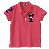 【ミキハウス】 キングくん☆半袖ポロシャツ (120㎝, コーラルピンク)