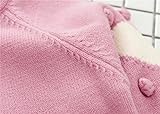 Pojour ベビー服 子供服 女の子ニットカーディガンセーター 防寒 冬 かわいいラブニットカーディガン おしゃれ 暖かい 綿 厚手 ベビールームウェア 普段着 カジュアル 旅行 記念日 プレゼント