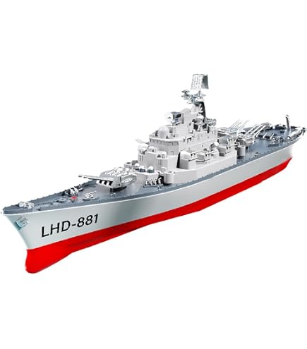Amazon.co.jp: YounggDiy RC戦艦モデル、2.4G RC電気高周波ツイン