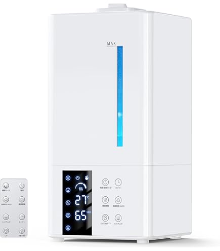 Amazon.co.jp: 【2025プレミアム新モデル・加熱式×5重除菌】 加湿器 大