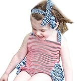 PER キッズ　ホルターネック　ベビー服　カバーオール ロンパース　ロンパース+ヘッドバンド　2点セット　ストライプ　ファッション　夏