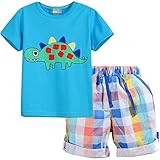 キッズ ジュニア 子供服 男の子 半袖 ルーム ボーイズ 恐竜 綿 上下セット (3T)