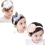 BIANHUAN ベビー ヘアバンド 赤ちゃん カチューシャ かわいい ヘアアクセサリー リボン 3点セット 赤ちゃん 髪留め キッズ 女の子 出産祝い 髪飾り カチューシャ おしゃれ 子供用 可愛い