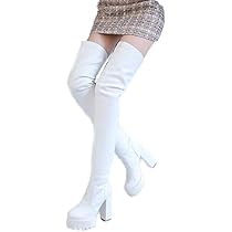 【新品未使用】Pleaser プラーザ ホワイト ニーハイブーツ ニーハイブーツ ロングブーツ プラットフォーム チャンキー