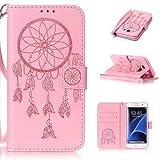 Samsung Galaxy S7 Edge ケース UNEXTATI 落下防止 耐衝撃 液晶保護 手帳型 保護カバー カード収納ホルダー付き スタンド機能 高品質 手触り良い Samsung Gal