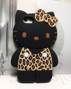 Amazon Co Jp ハローキティ シリコンiphone4s S専用ケース ヒョウ柄 ブラウン おもちゃ