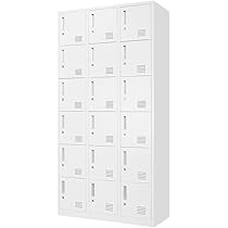 Amazon.co.jp: LOOKIT ロッカー 18人用 鍵付き スチールロッカー 3列6 