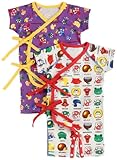 ブーフーウー SUPER BOO HOMES BOO/オールスター柄&マッシュdeシュ柄 ショートスリーブサイドストラップロンパース(2P) 60 NA コットン95%・ポリウレタン5% 034271