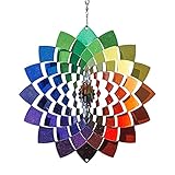 風スピナーソーラー、ウィンドスピナーキネティックウィンドスピナーステンレススチール風スピナーあなたのパティオの芝生の屋内屋外の装飾を飾るのに適したステンレス鋼の風スピナー