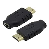 NFHK タイプDソケットマイクロHDMIメスTOタイプCミニHDMI 1.4オスコンバータアダプタ