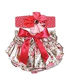 Stephan Baby Ruffled Diaper Cover and Curly Band Gift Set, Pink Roses, 6-12 Months by Stephan Baby