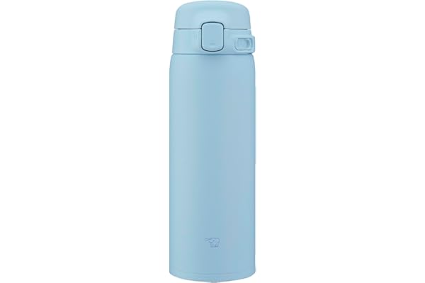 象印 水筒 480ml 【洗いやすく進化】 食洗機対応 シームレスせん 洗う点数2点のみ 軽量&コンパクト 保冷・保温 ワンタッチマグ パウダーブルー SU-BA48-AM