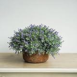 KAIMO 人工観葉植物　盆栽　鉢植え　レトロ半円形の花の装飾品 庭　部屋　ホテル　会社　学校　装飾　- 紫の