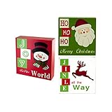 Holidayテーマ木製ブロックsign-package数量、12